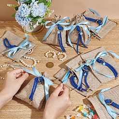 Rectangle Bowknot Burlap Packing Pouches&nbsp;ABAG-AB00004