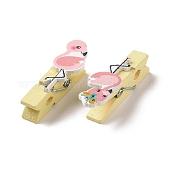 Wooden & Iron Clothes Pins&nbsp;AJEW-H137-01