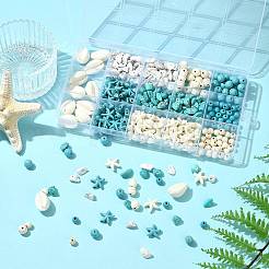 192Pcs 6 Styles Synthetic Turquoise Beads&nbsp;TURQ-FS0001-07