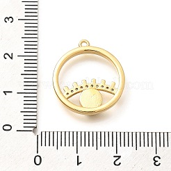 Brass Micro Pave Cubic Zirconia Pendants&nbsp;KK-U048-06G
