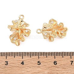 Brass Micro Pave Clear Cubic Zirconia Pendants&nbsp;KK-K351-80G