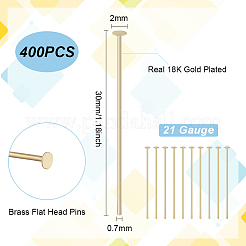 4 Bags Brass Flat Head Pins&nbsp;FIND-BC0005-21G