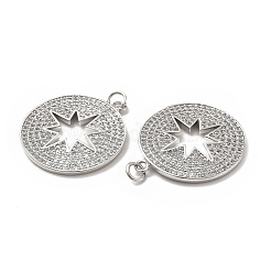 Brass Micro Pave Cubic Zirconia Pendants&nbsp;KK-E068-VB430