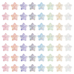 100Pcs UV Plating Transparent Acrylic Beads&nbsp;OACR-TA0005-08