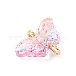 Electroplated Glass Connector Charms&nbsp;PALLOY-JF04294-02