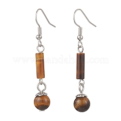 Natural Green Aventurine & Red Aventurine & Sodalite & Tiger Eye Dangle Earrings&nbsp;EJEW-JE06661
