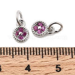 Brass Micro Pave Cubic Zirconia Pendants&nbsp;KK-Z147-01P
