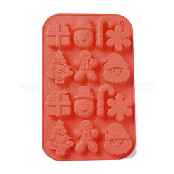 Christmas Theme Candy Cane/Snowman/Snowflake Cake Decoration Food Grade Silicone Molds&nbsp;LS-DIY-E067-05