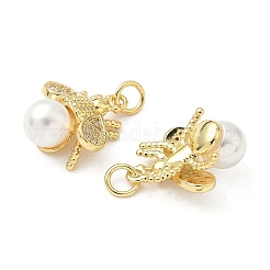 Brass Micro Pave Cubic Zirconia Pendants&nbsp;KK-S338-15G
