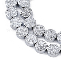 Electroplated Synthetic Non-magnetic Hematite Beads Strands&nbsp;G-H072-F01-01B