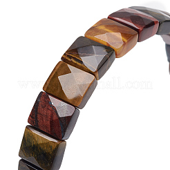 Natural Tiger Eye Gemstone Stretch Bracelets&nbsp;BJEW-F406-B01