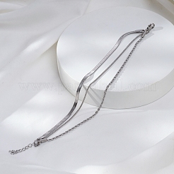 Stylish Stainless Steel Triple-layer Bracelets&nbsp;OB2318-1