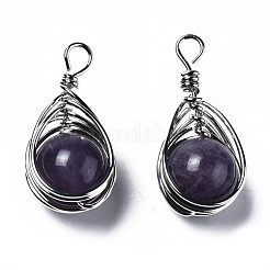 Natural Amethyst Pendants&nbsp;G-Q998-028