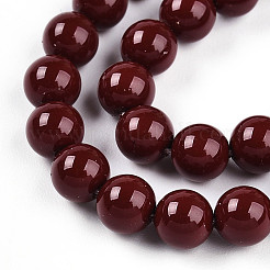 Baking Paint Pearlized Glass Pearl Bead Strands&nbsp;HY-N002-5mm-D01