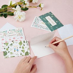Envelope and Floral Pattern Thank You Cards Sets&nbsp;DIY-CP0001-82