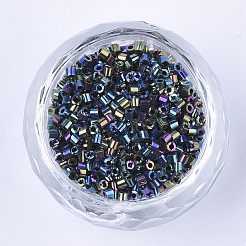 Electroplate Glass Cylinder Beads&nbsp;SEED-Q036-01A-B02