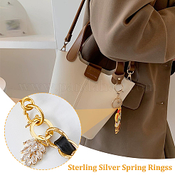2Pcs 2 Colors 925 Sterling Silver Twister Clasp&nbsp;STER-FH0001-09