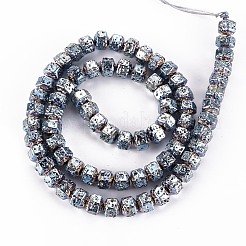 Electroplated Natural Lava Rock Beads Strands&nbsp;G-T114-72C
