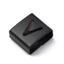 Ion Plating(IP) 304 Stainless Steel Square Slide Charms&nbsp;STAS-L132-14V-B