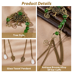 1 Pair Alloy Tree Cuff Earrings&nbsp;EJEW-HS0001-23A
