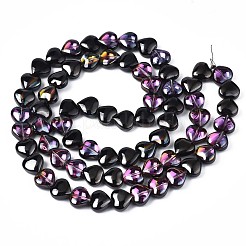 Electroplate Glass Beads Strands&nbsp;X-EGLA-S188-14-C01