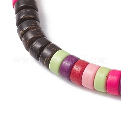 Synthetic Turquoise & Coconut Beads Stretch Bracelets for Women&nbsp;BJEW-JB12527-02