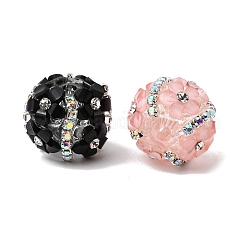 Opaque Acrylic & Rhinestone Beads&nbsp;OACR-D039-01
