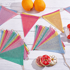 8Pcs Cloth Triangle Flag Banner&nbsp;AJEW-WR0003-48