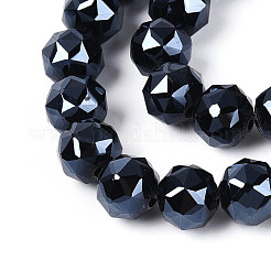 Opaque Glass Round Beads Strands&nbsp;EGLA-T029-8mm-12A-01