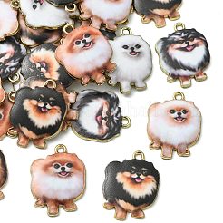 30Pcs 6 Styles Printed Alloy Pendants&nbsp;ENAM-CJ0005-33
