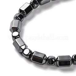 Faceted Column & Cube Synthetic Non-magnetic Hematite Beaded Necklaces&nbsp;NJEW-Q341-06