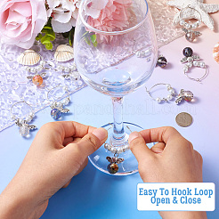 14Pcs 7 Colors Glass Wine Glass Charms&nbsp;AJEW-TAC00022