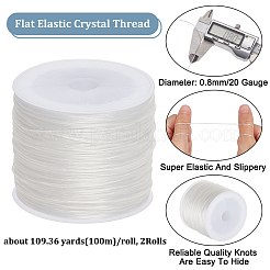 2 Rolls Flat Elastic Crystal Spandex String&nbsp;EW-BBC0001-02B-01
