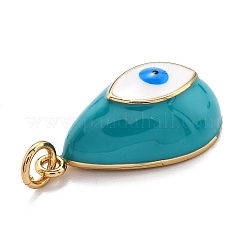 Brass Enamel Pendants&nbsp;KK-O140-01H-G