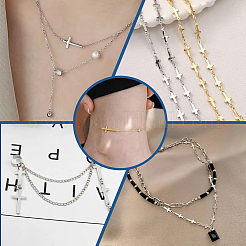 60Pcs 2 Colors Religion 201 Stainless Steel Connector Charms&nbsp;STAS-UN0054-08