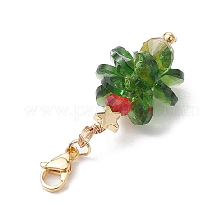 Christmas Tree Glass Pendant Decorations&nbsp;HJEW-JM02018