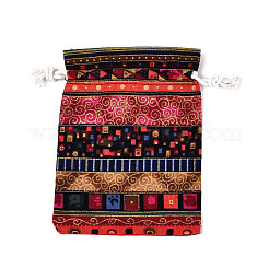 Ethnic Style Cotton & Linen Storage Bags&nbsp;ABAG-N008-10x14-B01