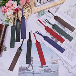 10Pcs 5 Colors PU Leather Bookmark&nbsp;AJEW-GL0003-22