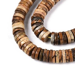 Natural Picture Jasper Beads Strands&nbsp;G-T142-6mm-09