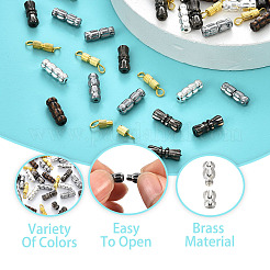 50Pcs 5 Styles Brass Screw Clasps&nbsp;KK-YW0002-44