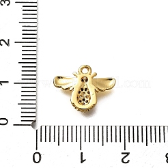 Brass Micro Pave Cubic Zirconia Pendants&nbsp;KK-M313-28G
