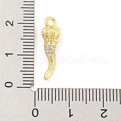 Rack Plating Brass Micro Pave Cubic Zirconia Pendants&nbsp;ZIRC-F140-02G