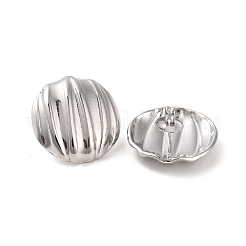 Non-Tarnish Flat Round 304 Stainless Steel Stud Earrings for Women&nbsp;EJEW-L272-003P