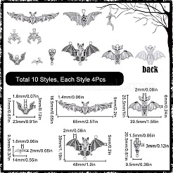 40Pcs 10 Styles Tibetan Style Alloy Pendants&nbsp;TIBEP-SC0003-03