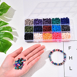 2250Pcs 15 Colors Handmade Polymer Clay Beads&nbsp;CLAY-YW0001-26B