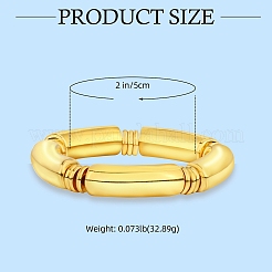 CCB Plastic Curved Tube Beaded Stretch Bracelets for Women&nbsp;BJEW-SW001583-02