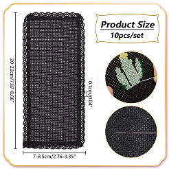 Polyester Lace Aida Cloth Bookmarks for Cross Stitch Making&nbsp;AJEW-WH0248-374A