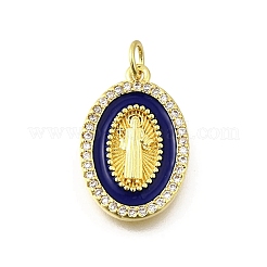 Brass Micro Pave Cubic Zirconia Pendants&nbsp;KK-U072-37G