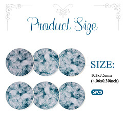 6Pcs Round Marble & Cork Coaster&nbsp;AJEW-TA0816-005