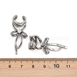 316 Surgical Stainless Bowknot Cuff Earrings&nbsp;EJEW-C160-02AS